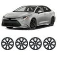 thumbnail image 1 of 16" Set of 4 Hubcaps Wheel Rims Cover Fit 2009-2025 Toyota Corolla/2023-2025 Toyota Corolla Hybrid/2009-2014 Toyota Matrix Compatible with Steel Wheels Snap on Installation(16-inch,Black Matte), 1 of 7