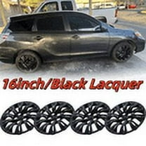 16" Set of 4 Hubcaps Wheel Rims Cover Fit 2012-2014 Toyota Camry /2012-2014 Toyota Camry Hybrid Compatible with Steel Wheels Snap on Installation(16-inch,Black Lacquer)
