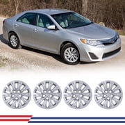 16" Set of 4 Hubcaps Wheel Rims Cover Fit 2012-2014 Toyota Camry / Camry Hybrid Compatible with Steel Wheels Snap on InstallationLacquer
