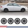 thumbnail image 1 of 16" Set of 4 Hubcaps Wheel Rims Cover W/Decoration Nuts for 2009-2025 Toyota Corolla And 2009-2014 Toyota Matrix Compatible with Steel Wheels Snap on Installation(16-inch,Black Matte), 1 of 10