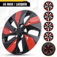 thumbnail image 1 of 16" Set of 4 Hubcaps Full Rim Wheel Covers Hubcaps for 2019-2025 Nissan Altima (16-inch,Black Lacquer & Red Lacquer), 1 of 8