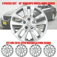thumbnail image 1 of 16" Set Of 4 Hubcaps Wheel Rims Cover Fit For 2013-2018 Nissan Altima Sedan Compatible With Steel Wheels Snap On Installation(16-Inch,Lacquer), 1 of 8
