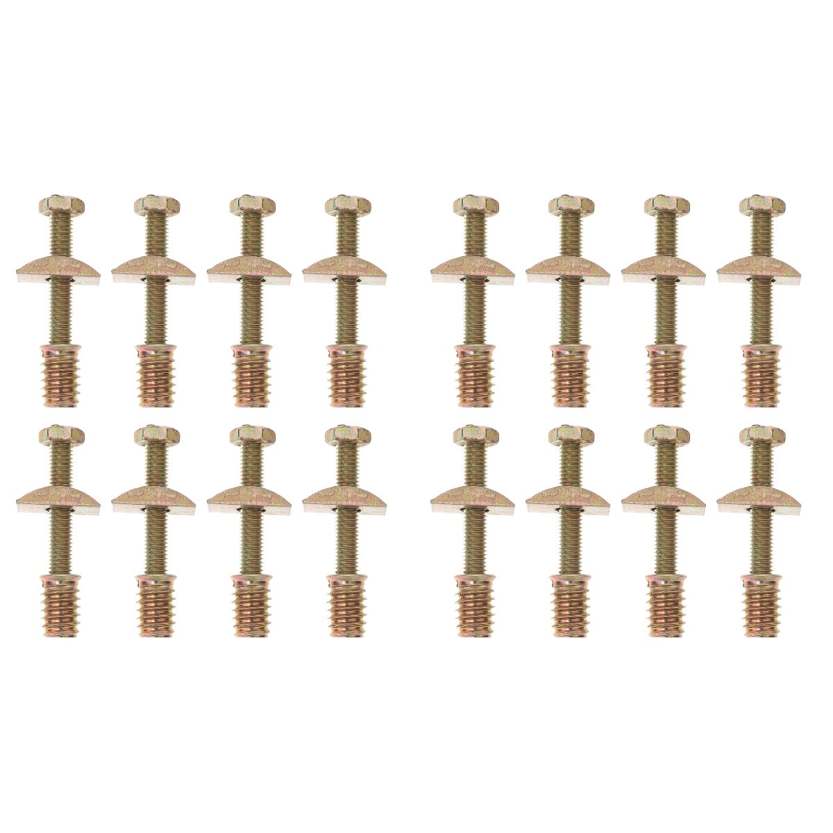 16 Sets Bed Frame Spare Parts Bed Frame Threaded Pin Nut Kit for Bed