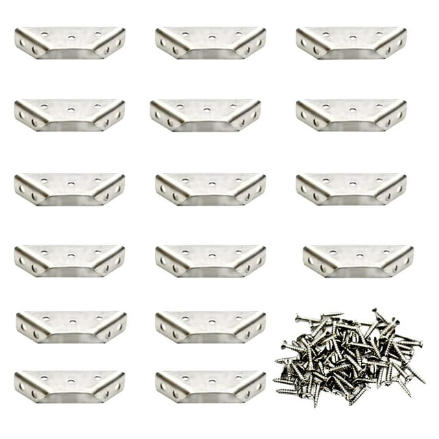 16 Sets Stainless Steel Triangle Corner Brace Corner Brackets