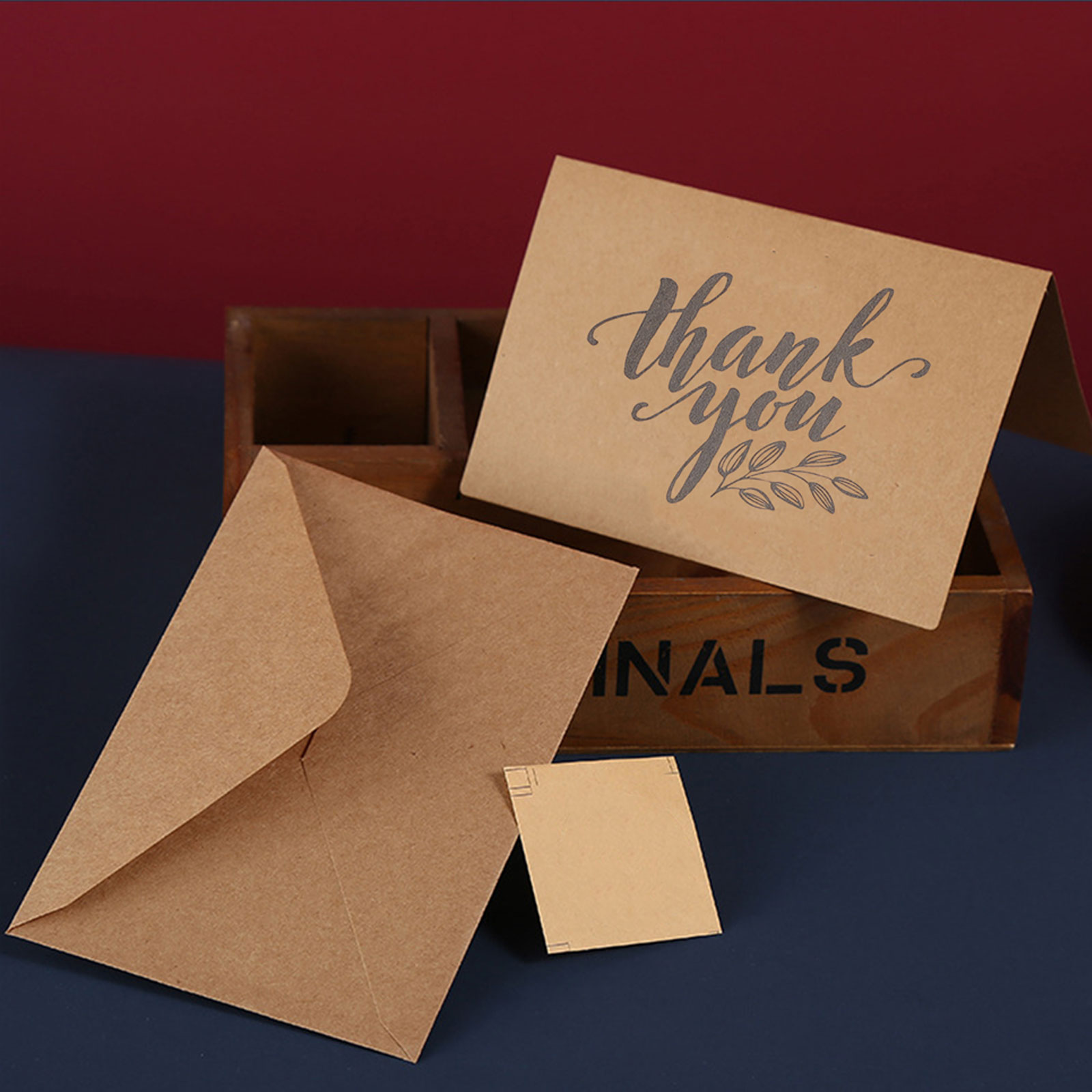 16 Sets Thank You Cards Kraft Paper Thank You Gift Card Greeting Card