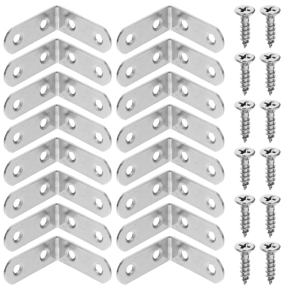 16 Sets of Right Angle L-Shape Shelf Support Brackets L Brackets 90 Degree L Brackets for Shelves Furniture