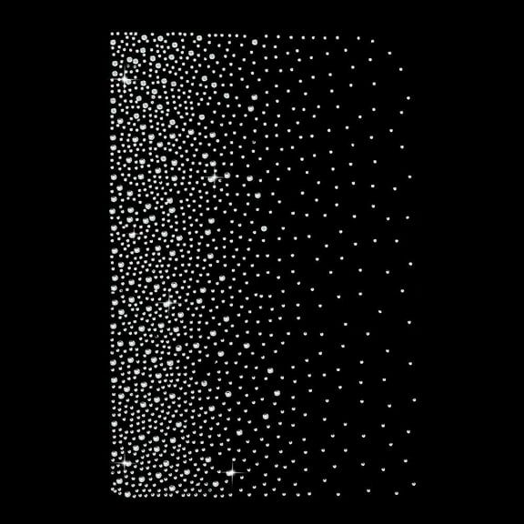 16 Sheet Gradient Polka Dot Iron on Rhinestone Heat Transfer 10.4x7Inch Starry Sky Crystal Transfers Patches Glitter Hotfix Rhinestone Transfer Bling Pattern Iron Rhinestone Decals