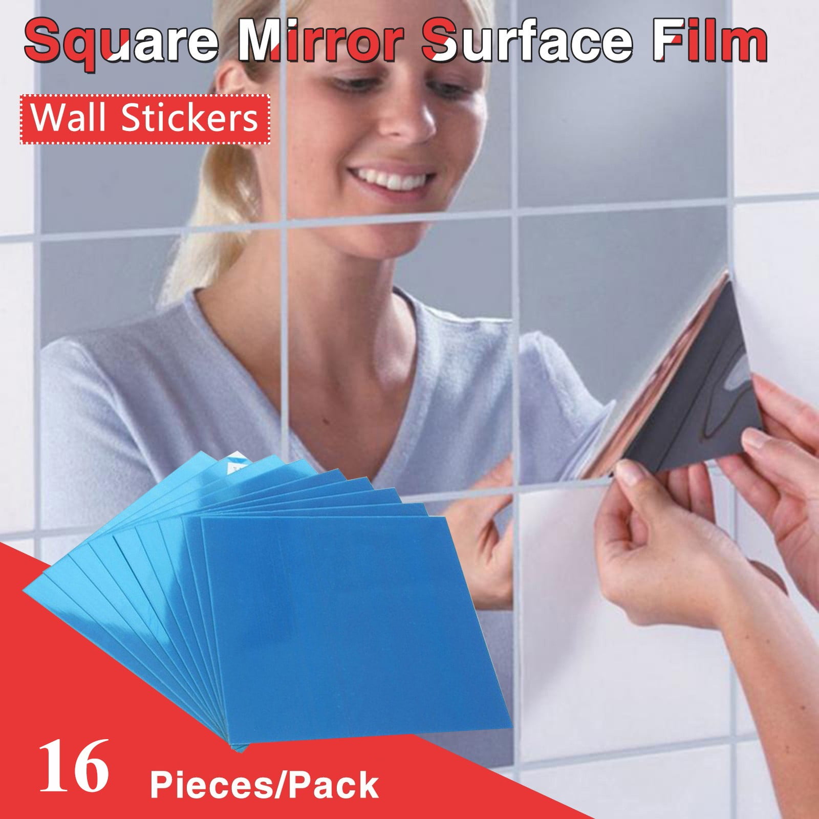 16 Sheets 3D Acrylic Decorative Wall Sticker Bathroom Acrylic Brick