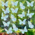 thumbnail image 1 of 16 Sheets 4 Styles Waterproof PVC Colored Laser Stained Window Film Static Stickers Electrostatic Window Stickers Rectangle Butterfly Pattern 330x830mm, 1 of 9