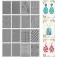 thumbnail image 1 of 16 Sheets Artistic Lines Clay Texture Mat Wavy and Plaid Pattern Polymer Clay Texture Sheets DIY Tools, 1 of 9