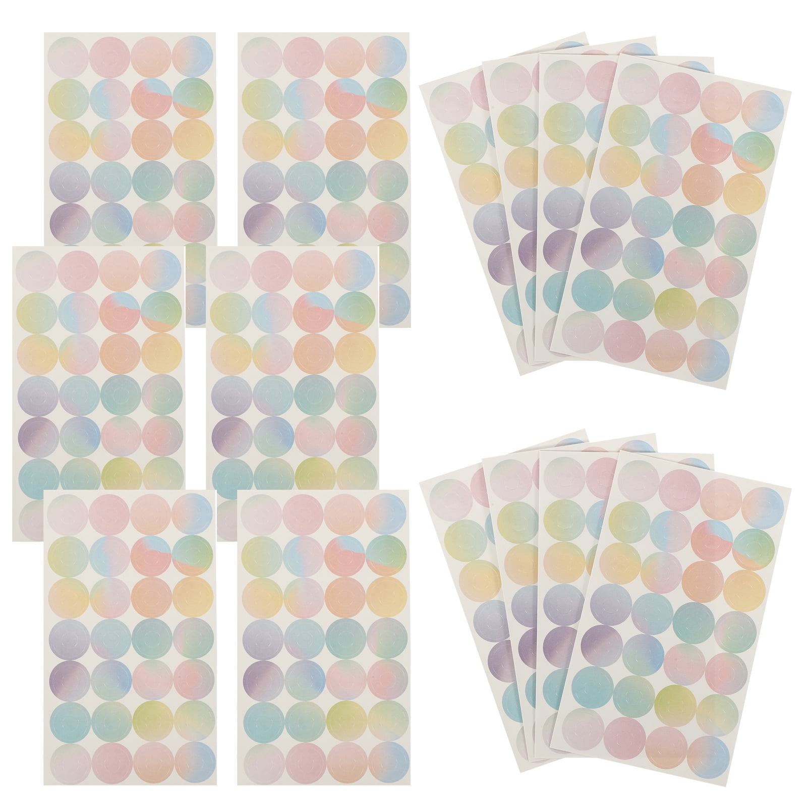 16 Sheets Binder Clips Loose Leaf Hole Labels Paper Reinforcement