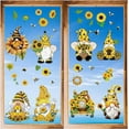 16 Sheets Gnome Wall Stickers Sunflower Stickers Dwarf Elf Bees Flower