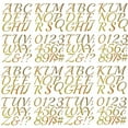 thumbnail image 1 of 16 Sheets Large Letter Stickers, 3 Inch Handwritten Glitter Gold Vinyl Self Adhesive Alphabet Number Stickers for Outdoor Sign Wall Mailbox Windows Doors Car Poster Board Arts Crafts, 1 of 5