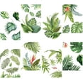 thumbnail image 1 of 16 Sheets Leaf Wall Stickers Tropical Plants Stickers Turtleback Leaf Window Stickers PVC Waterproof Self Adhesive Wall Decals Removable for Window Decor Clings Stairway Housewarming Gift, 1 of 9