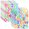 16 Sheets Letter Number Stickers DIY Alphabet Number Stickers Bottle