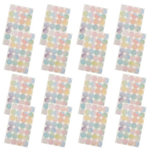 16 Sheets Loose-leaf Paper Patch Hole Protection Sticker Repair Punch Reinforcement Label