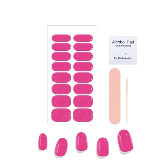 16 Sheets Nail Stickers Nail Art Decals Solid Color Uv Gel Nail Sticker For Woman Girl Manicure DIY Polish Nail Sticker
