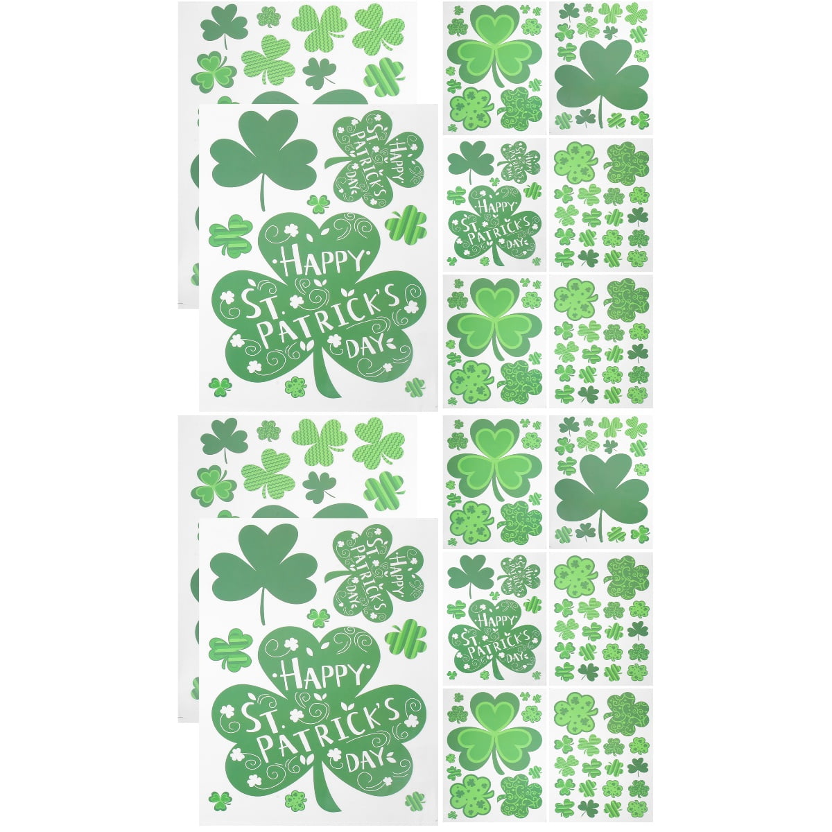 16 Sheets St. Patrick's Day Festival Stickers Shamrock Window Stickers ...