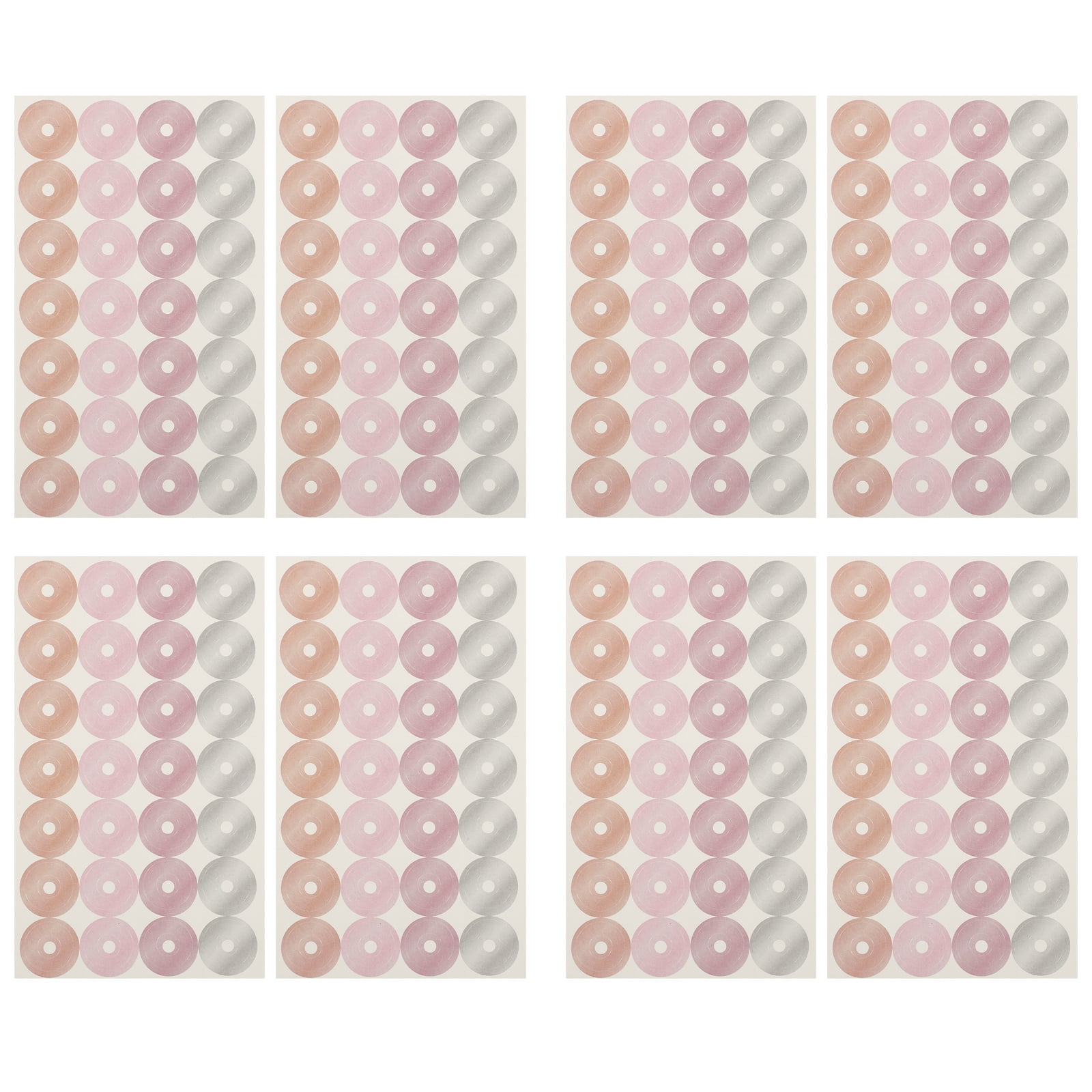 16 Sheets of Hole Reinforcement Stickers Binder Paper Hole Ring