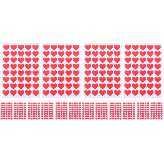 CIMAXIC Red Self-Adhesive Heart Stickers for Offices Schools Homes Daily Use
