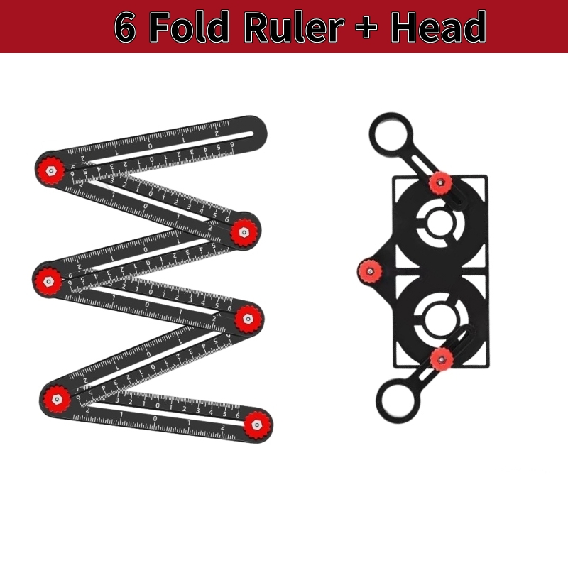 Opening Ruler 16 Side Multi Angle Measuring Ruler with Opening Locator Angle Finder ...