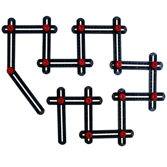 16 Sided Multi Angle Measuring Ruler, Universal Aluminum Alloy Angle Finder Template for Tile Measurement, Carpenters, Craftsman, DIY, Woodworking Tool