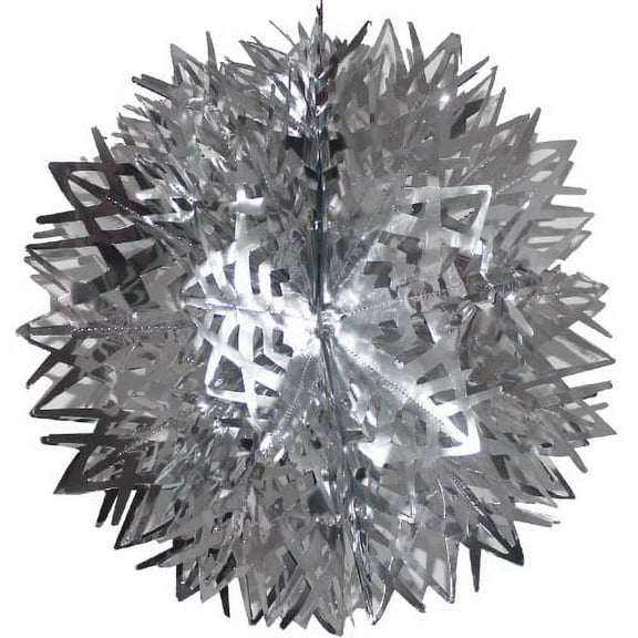 16" Silver Foil Ball Decoration