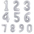 thumbnail image 1 of 16" Silver Foil Balloon Number (2 pack) - Prima - Number 0, 1 of 1