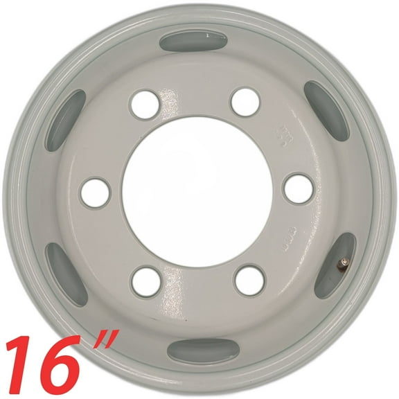 16" Single 16x6 White Steel Wheel For ISUZU NPR NPR-HD NQR 1995-2025 OEM Quality Replacement Rim 8971451132