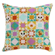 16" Skull & Star Patchwork Pillow by Ashland