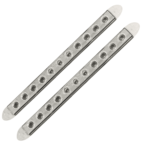 16" Slim-Line Indicator Light Bar, 11 LED, Super Bright, Stop/Tail/Turn, Surface Mount, 12V, IP65 Waterproof, DOT FMVSS 108/SAE, for Truck, Utility Trailer, RV, Campers - 2X RED LED (CLEAR LENS)