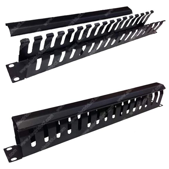 16 Slot Cable Manager 1U Server Rack Wire Management System (medium slots)