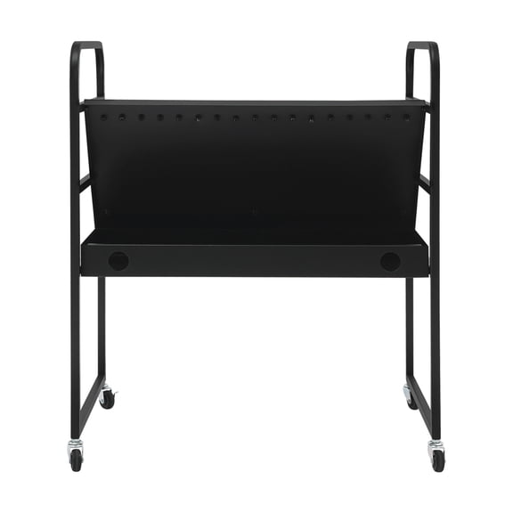 16-Slot Mobile Computer Cart, Tablet Charging Cart, Laptop Storage Cart, Holds up to 14 Inch Tablets, Compact Design for School, Training Room