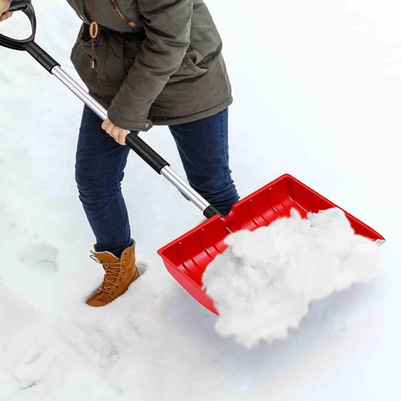 16" Snow Shovel for Driveway,Large Snow Removal Shovel with D-Grip Handle,Large Capacity Designs for Quicks Snow Removal,Suitable for Field,Camping Use