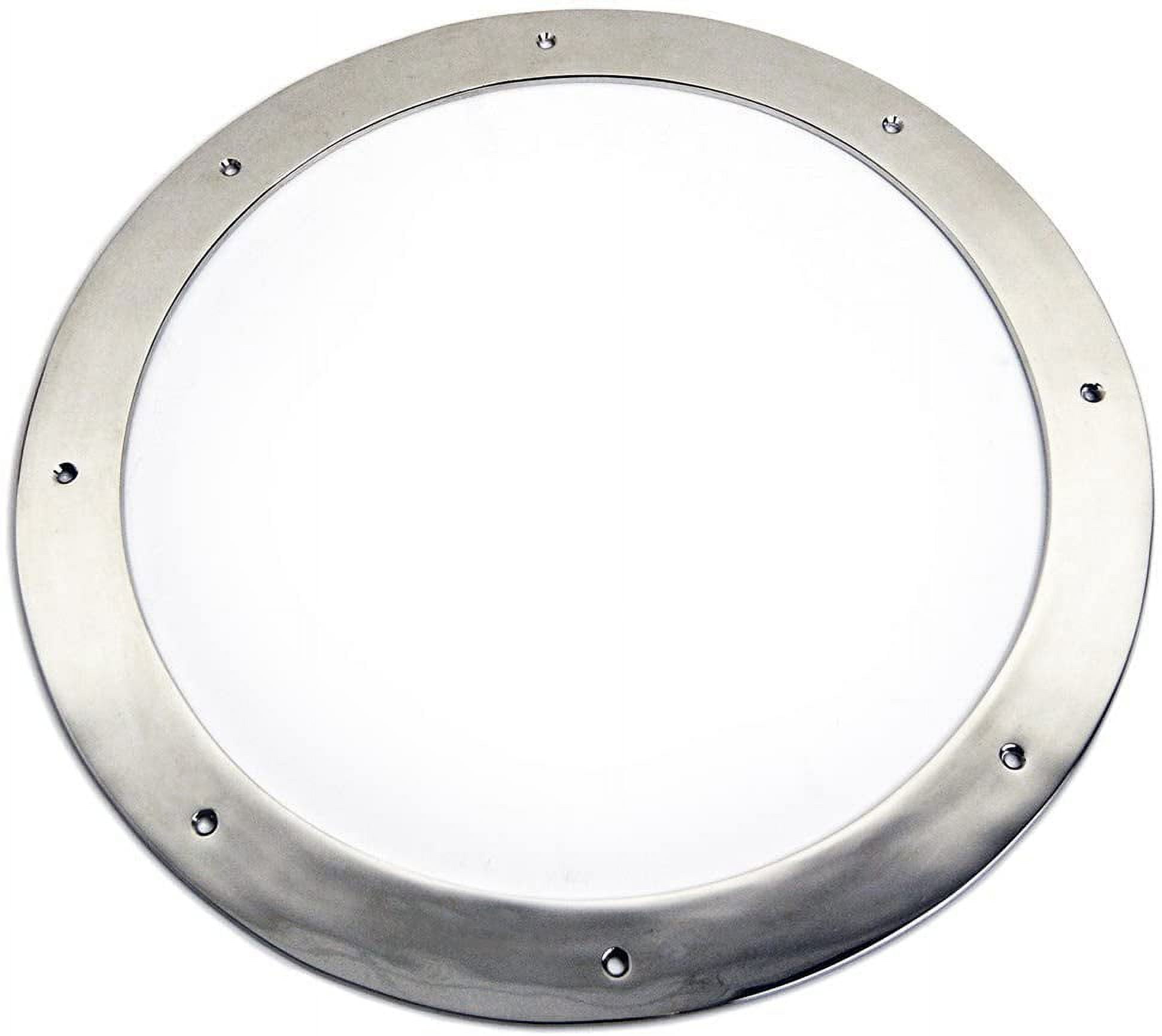 16" Solid Brass Porthole Window Porthole Ring Mount (Nickel Polished