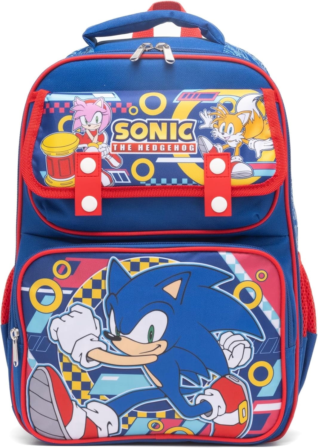 16" Sonic the Hedgehog Large School backpack with Padded Back and Adjustable Straps