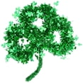 thumbnail image 1 of 16 St Patricks Day Wreath for Front Door Irish Lucky Green Tinsel Shamrock Wall Decoration Spring Artificial Wreath w Balls Bow, 1 of 5