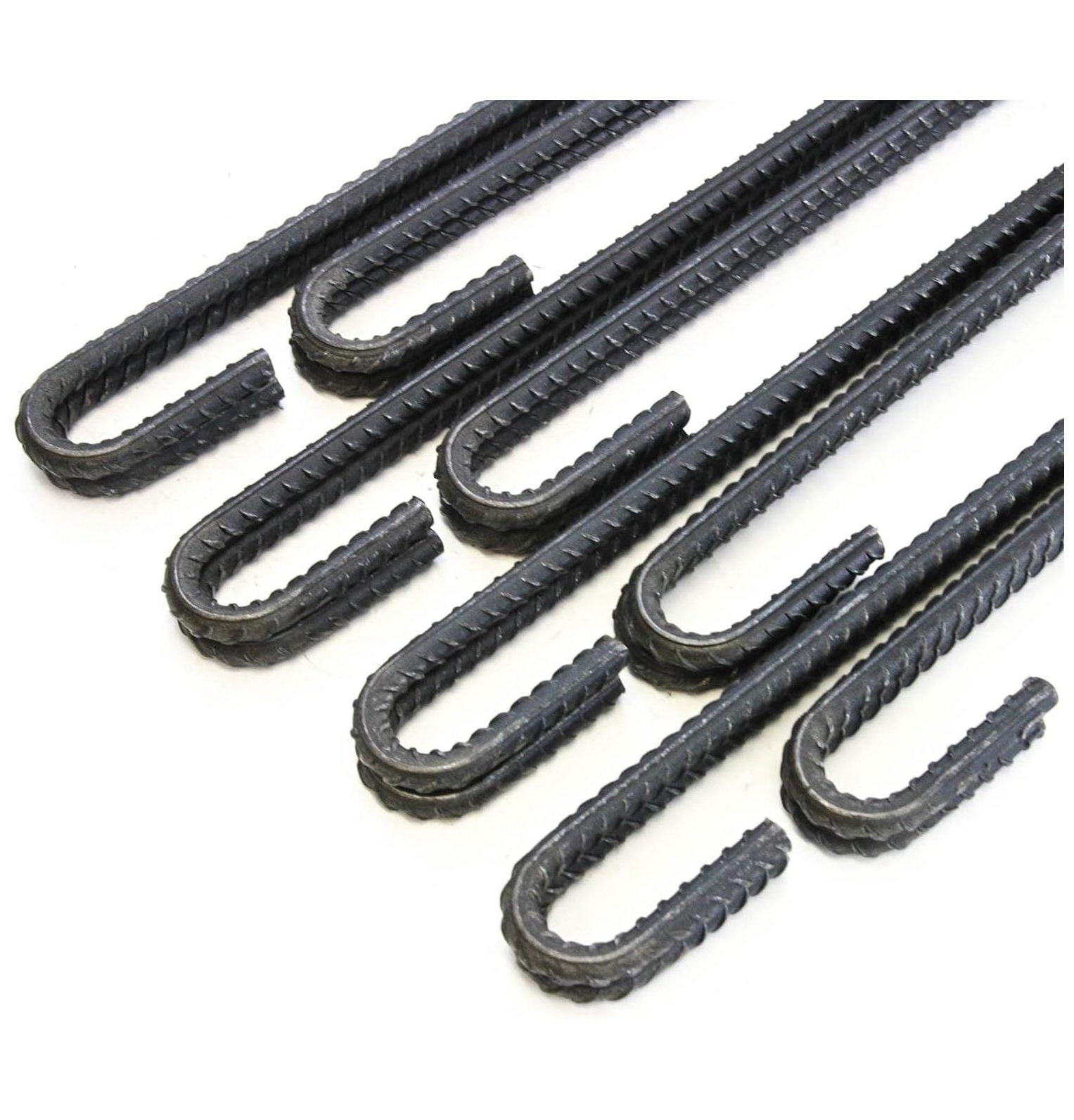 16 Steel Rebar Ground Stakes J Hook Heavy Duty 12 Inches Deer Fence