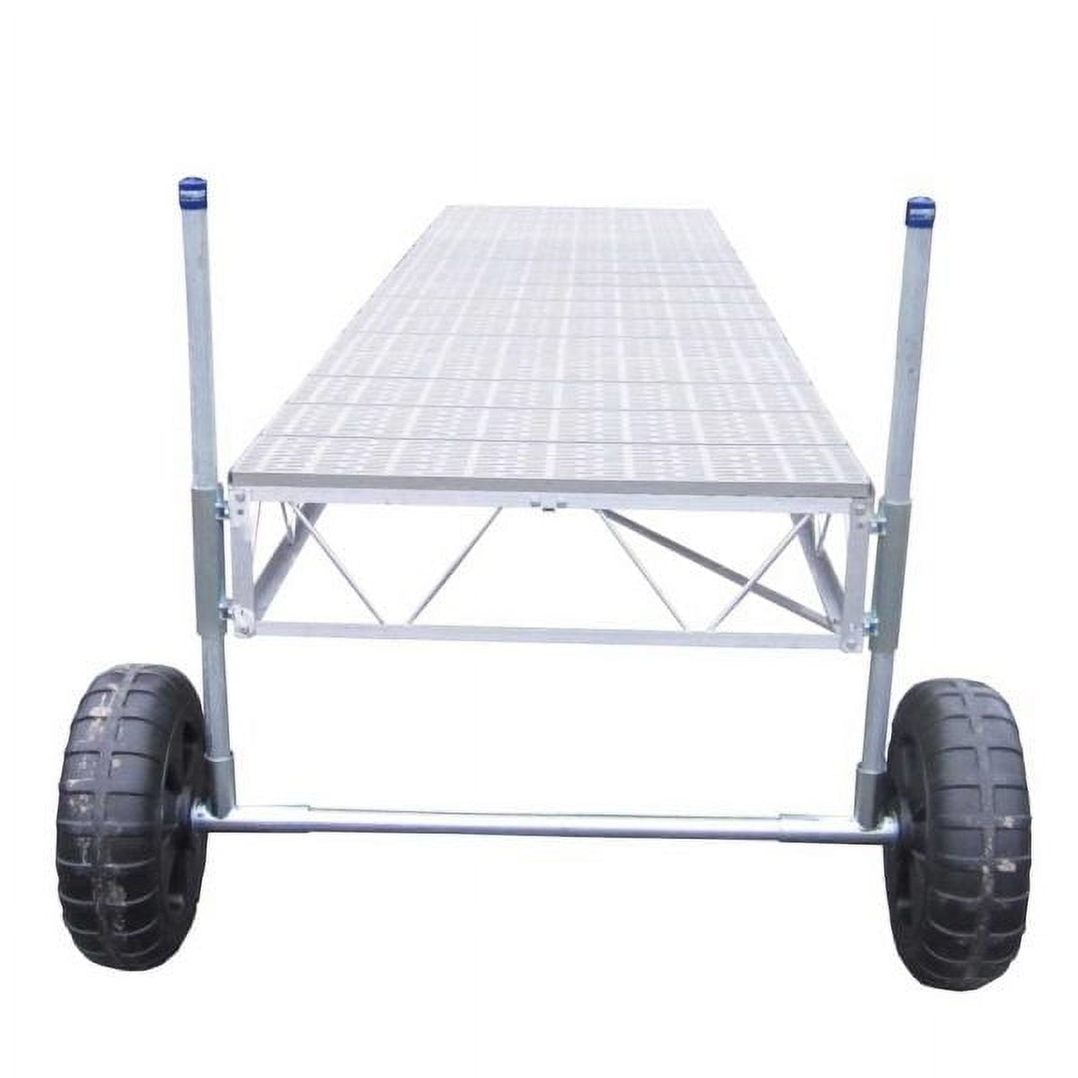 Patriot Docks 16' Straight Roll-in Pipe Dock with Gray Poly Decking