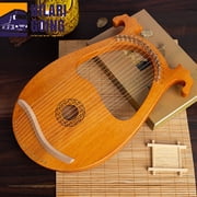 16 Strings Aklot Lyre Harp Mahogany Body With Tuning Key String Cartridge NEW