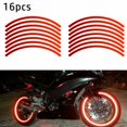 thumbnail image 1 of 16 Strips Reflective Motorcycle Car Rim Stripe Wheel Decal Tape Sticker Ring, 1 of 12