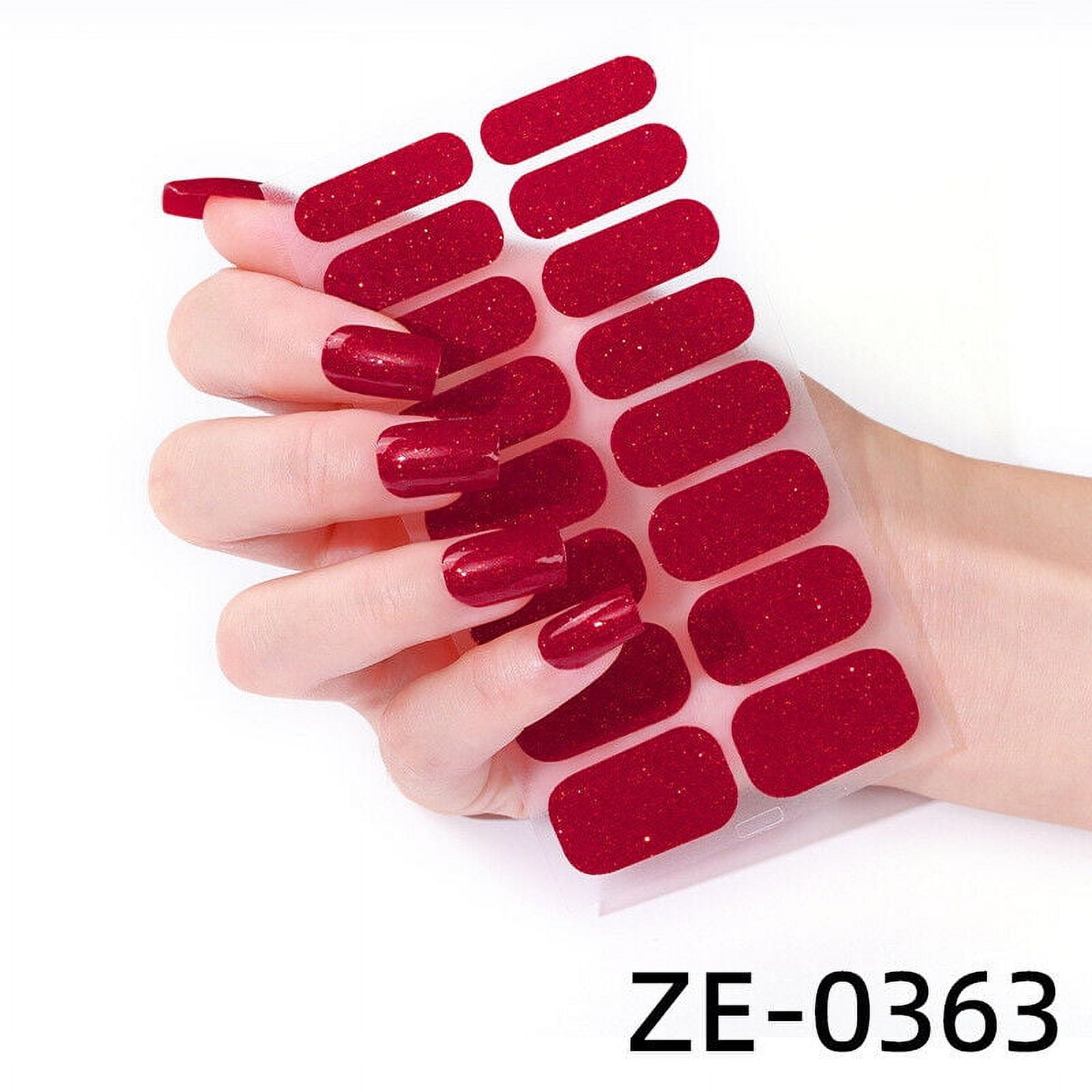 16 Streifen Halbgehärtete Gel-Nagelaufkleber Uv-Lampe Erforderlich Gel-Wraps V E - Foto 6