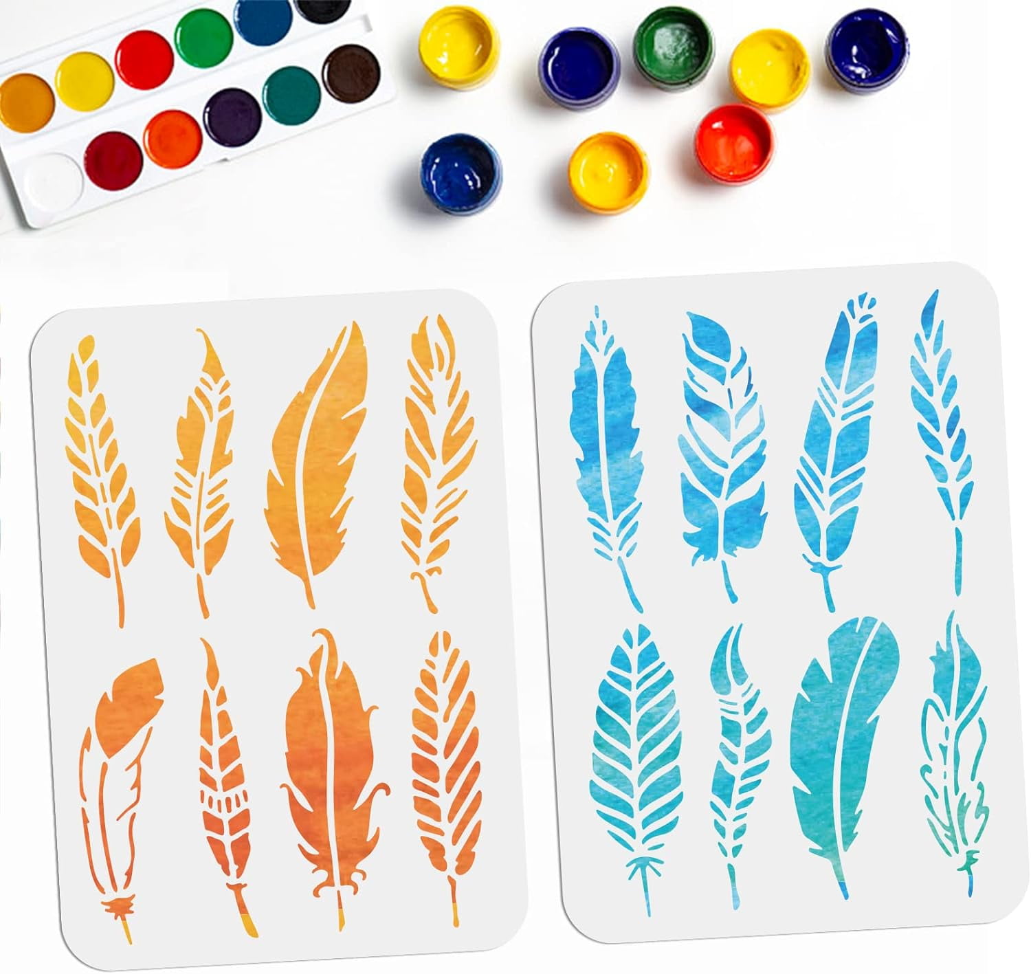 16 Styles Feather Stencils 8 3×11 7inch Bird Feather Stencils 16 Styles Feather Stencils 8 3×11 7inch Bird Feather Stencils