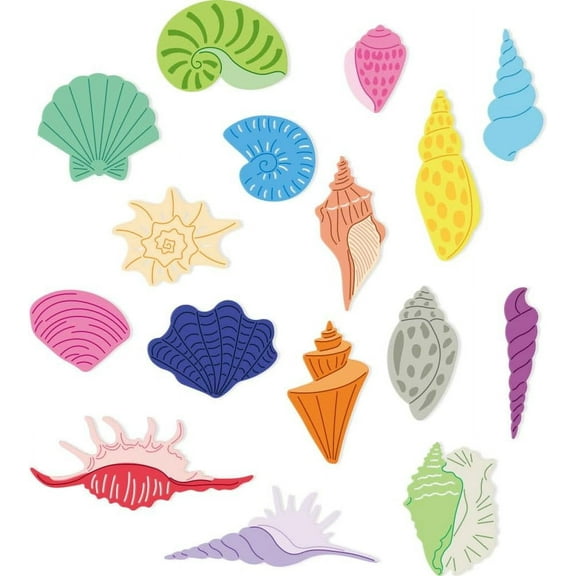16 Styles Whelks Shell Cutting Dies Ocean Conch Card Making Die Cut Carbon Steel Die Cuts Stencils Card Scrapbooking Embossing Template Dies for Summer Vacation Craft Albums Gift Decor Silver DIY