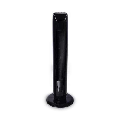 36" Black Plastic Oscillating Tower Fan with Remote Control