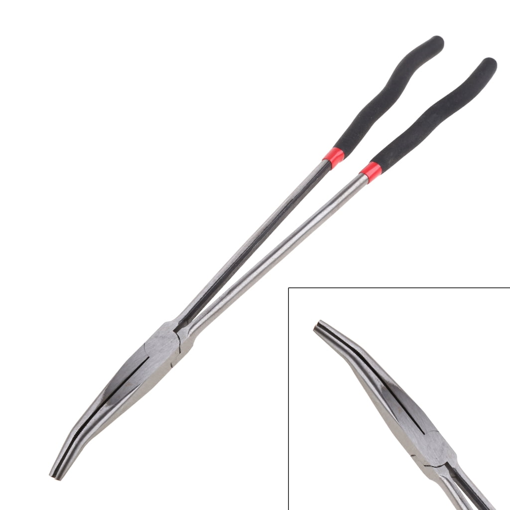 16'' Super Long Handle Pliers Anti-slip Needle Nose Plier Straight/25° /45° Bend