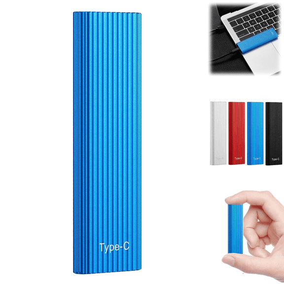 16 TB Mini Portable External USB Hard Drive, 1.26" X 4.2" Portable External Storage for Computer Office Work Daily Backup Use for Files,Blue