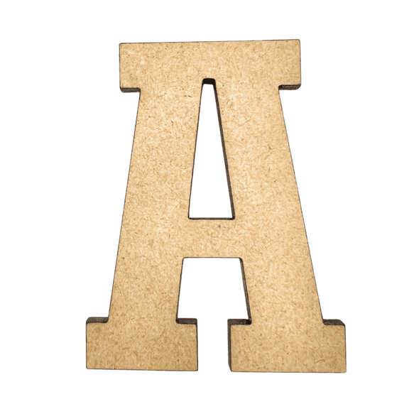 16" Tall MDF Letter A | 1/4" Thick | Krafty Supply Letters | RockTimes