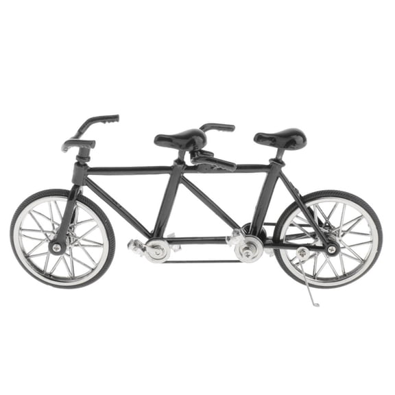 :16 Tandem Bike Model Toy Collectibles Birthday Gifts , Full Black