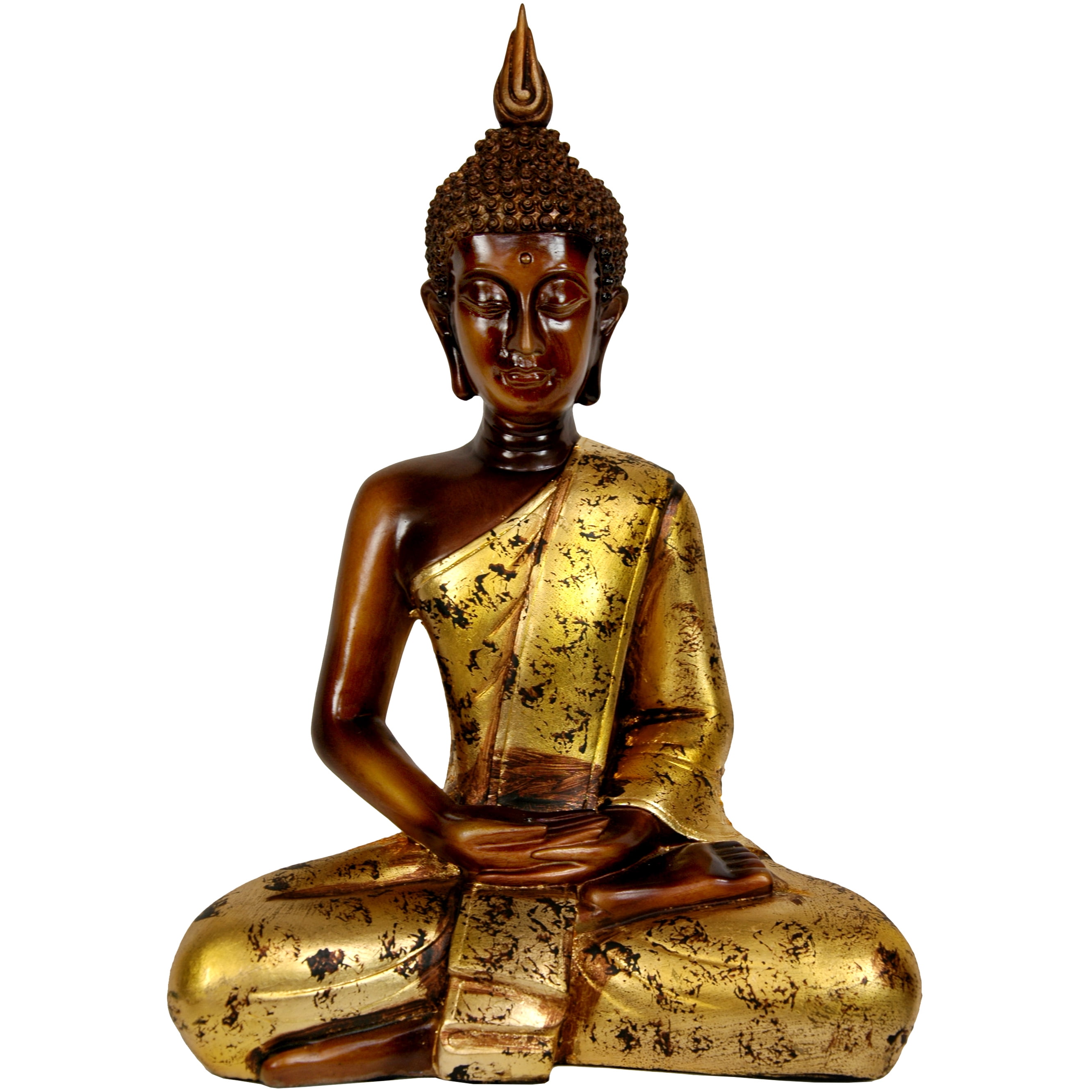 16" Thai Design Cast Resin Sitting Sakayamuni Buddha Statue